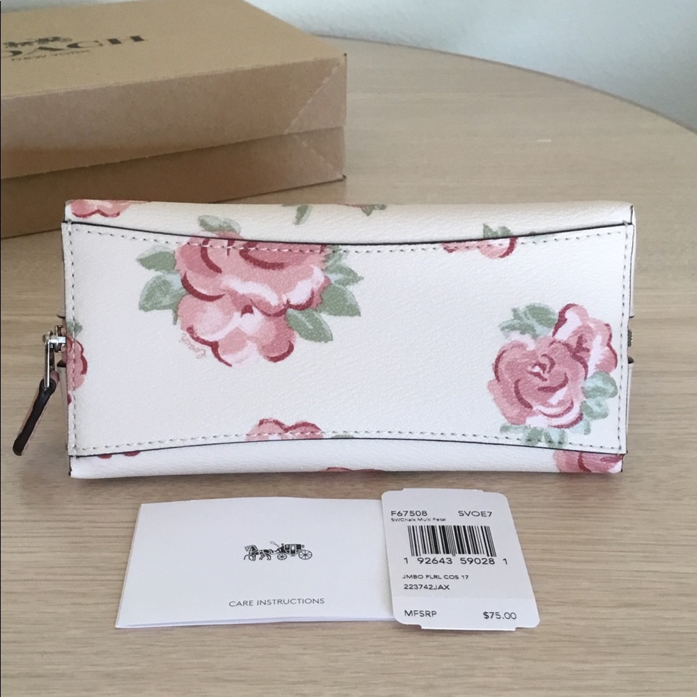 🌸Coach Cosmetic Case 17 In Chalk Multi Petal NWT. - Picture 6 of 6